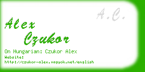 alex czukor business card